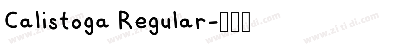 Calistoga Regular字体转换 Calistoga Regular字体转换